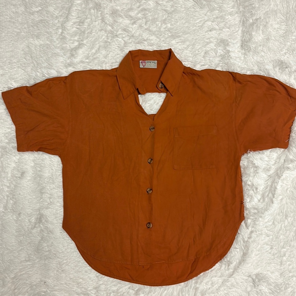 VTG Boomerang Burnt Orange Blouse